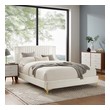 bed frame queen with headboard and storage Modway Furniture Beds White