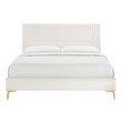 queen bed frame with lights Modway Furniture Beds White