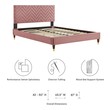 double full bed Modway Furniture Beds Dusty Rose