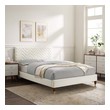 white bedframe with headboard Modway Furniture Beds White
