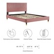 beige bed base Modway Furniture Beds Dusty Rose