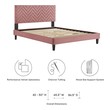 platform tufted king bed Modway Furniture Beds Dusty Rose