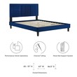 base frame bed Modway Furniture Beds Navy