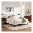 metal queen bed frame for box spring and mattress Modway Furniture Beds White