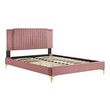 king bed Modway Furniture Beds Dusty Rose