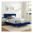 king bed frame with headboard and storage Modway Furniture Beds Navy