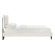 tufted bed frame Modway Furniture Beds White