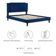 queen bed frame and headboard Modway Furniture Beds Navy