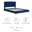 beige velvet bed frame Modway Furniture Beds Navy