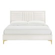 wood frame queen bed frame with headboard Modway Furniture Beds White