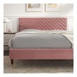 grey velvet bedroom set Modway Furniture Beds Dusty Rose