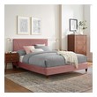 black wood twin bed frame Modway Furniture Beds Dusty Rose