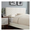 low profile queen bed frame with headboard Modway Furniture Beds White