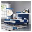 fabric twin bed Modway Furniture Beds Navy