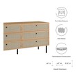 gold and wood dresser Modway Furniture Oak