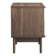 small nightstand table with drawers Modway Furniture Walnut White