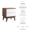 storage nightstand ideas Modway Furniture Walnut White