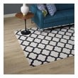 dark red rug Modway Furniture Rugs Ivory and Charcoal