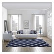 10 foot area rug Modway Furniture Rugs Navy and Ivory