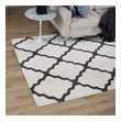 mat that looks like a rug Modway Furniture Rugs Ivory and Charcoal