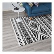 4 x 4 rug Modway Furniture Rugs Black and White