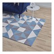 4 x 8 area rugs Modway Furniture Rugs Blue, White and Gray