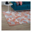 navy blue hallway runner Modway Furniture Rugs Multicolored Coral and Light Blue