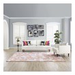 navy blue hallway runner Modway Furniture Rugs Multicolored Coral and Light Blue