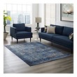 3 x 3 carpet Modway Furniture Rugs Dark Blue, Yellow and Orange