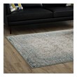 cheap area rugs near me 8x10 Modway Furniture Rugs Teal, Brown and Beige