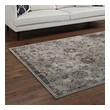 blue shag carpet Modway Furniture Rugs Silver Blue, Beige and Brown
