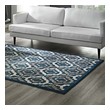 blue area rugs 8x10 Modway Furniture Rugs Ivory, Moroccan Blue and Brown