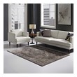 rug over carpet living room Modway Furniture Rugs Antique Light and Dark Brown