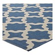 teal carpet rug Modway Furniture Rugs Blue and Beige