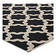 3 by 10 rug Modway Furniture Rugs Black and Beige