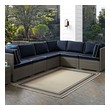 area rug with sectional Modway Furniture Rugs Gray and Beige