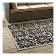 blue and white area rug Modway Furniture Rugs Black and Beige