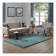 4 ft rug Modway Furniture Rugs Aqua Blue and Ivory