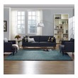 gray circle rug Modway Furniture Rugs Rugs Aqua Blue and Ivory