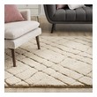 teal hallway runner Modway Furniture Rugs Creame and Beige