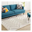 4 by 5 area rugs Modway Furniture Rugs Ivory and Light Gray