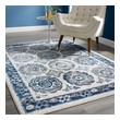 long area rugs Modway Furniture Rugs Rugs Ivory and Blue