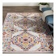 black white gray area rug Modway Furniture Rugs Rugs Ivory, Blue, Orange, Yellow, Red