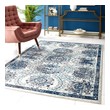teal circle rug Modway Furniture Rugs Ivory and Blue