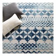red black and white rug Modway Furniture Rugs Ivory and Blue