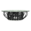 glass end table with storage Oggetti Black