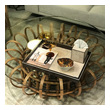 small gold end table Oggetti Natural