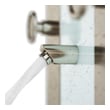 fixing brackets for glass shower panels Pulse White - Stainless Steel