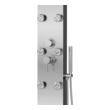 shower with panels Pulse Silver - Brushed Stainless Steel