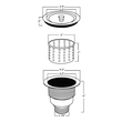 strainer mat Ruvati Accessories Sink Drains and Strainers Stainless Steel